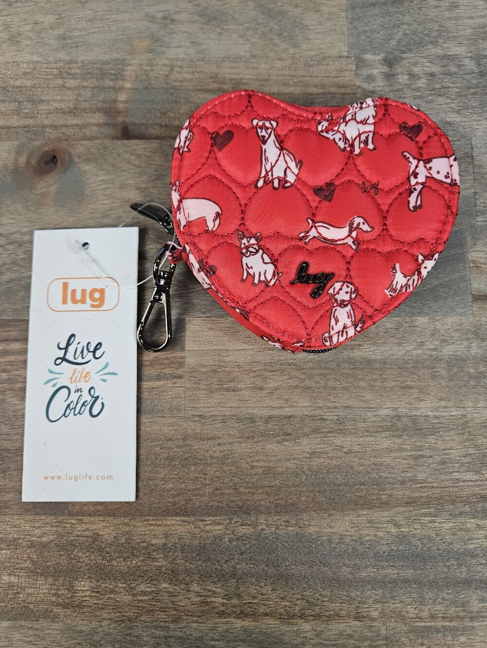 Lug Happy Hounds Heart Pouch